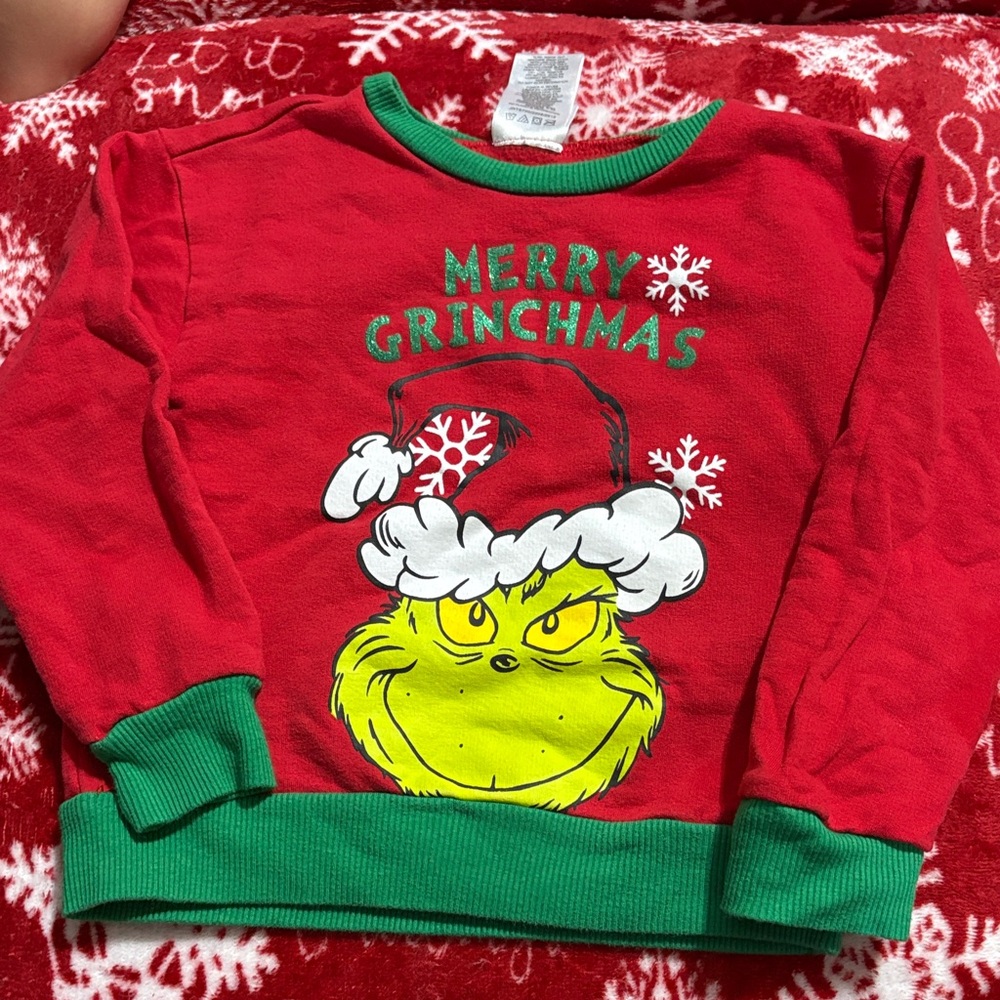 Grinch Red and Green Kids Sweatshirt